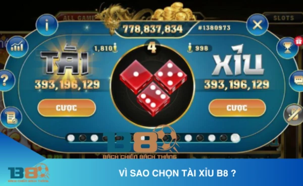 Tài Xỉu Online – Dễ chơi dễ kiếm tiền 3 Vì sao nên chọn tài xỉu B8?
